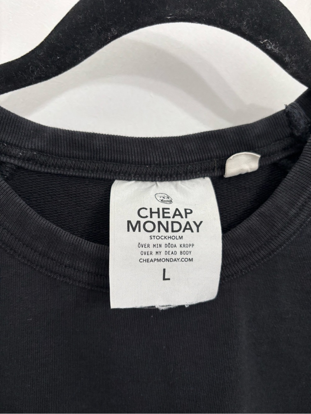 Cheap Monday Black Crewneck Sweatshirt with Star Logo - Picture 3 of 3
